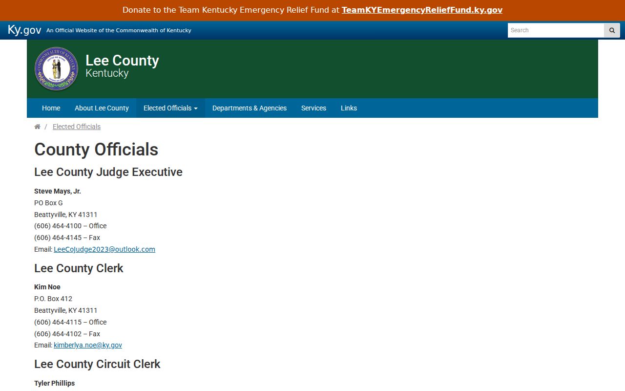 Lee County arrest history sheriff and jailer contact listing